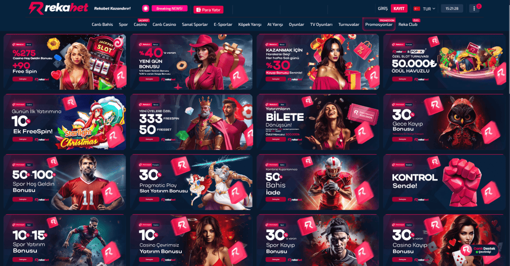 rekabet bonus çeşitleri